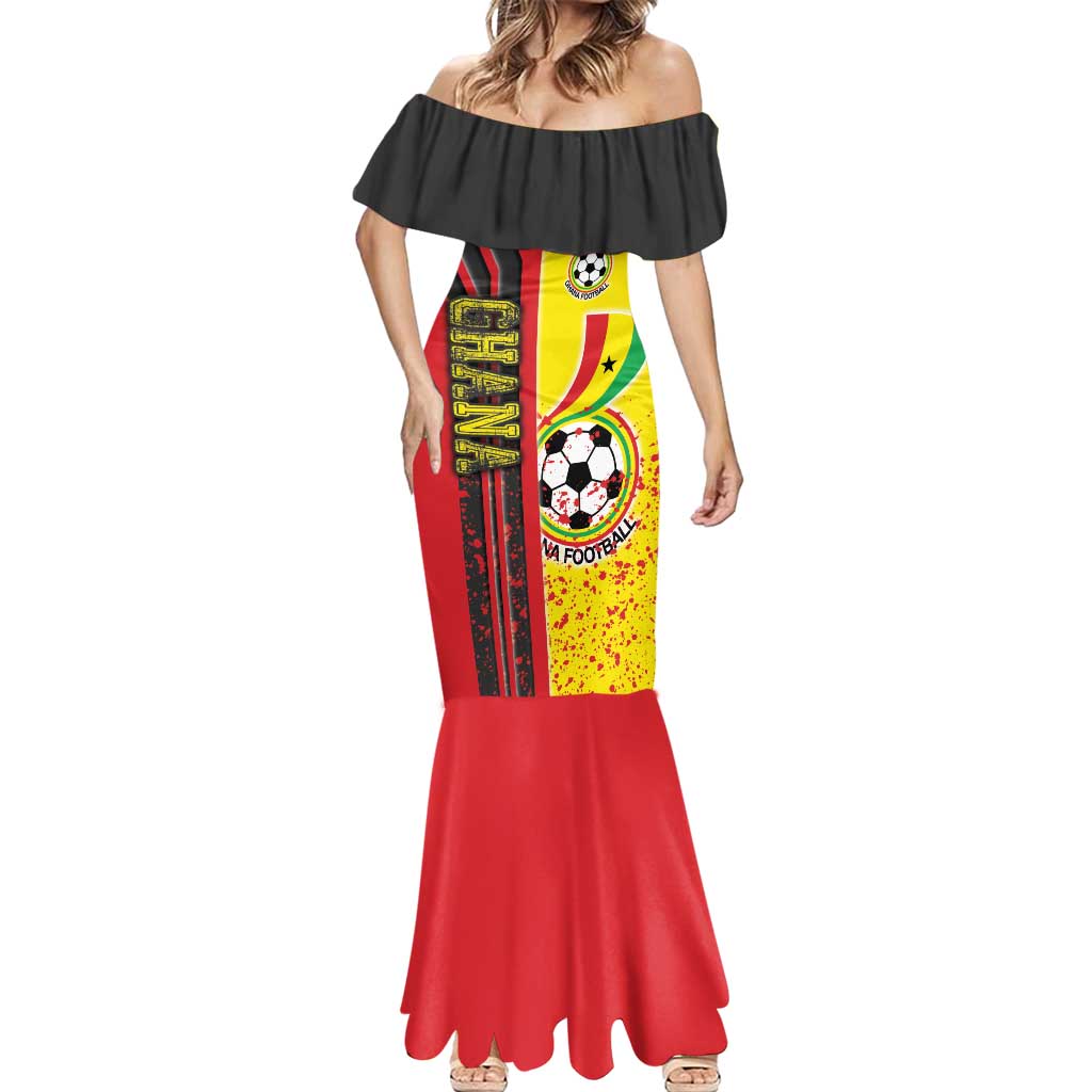Ghana Football Mermaid Dress Black Stars Soccer - Road To Champion - Wonder Print Shop