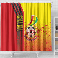 Ghana Football Shower Curtain Black Stars Soccer - Road To Champion