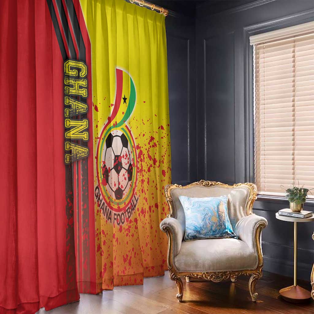 Ghana Football Window Curtain Black Stars Soccer - Road To Champion - Wonder Print Shop