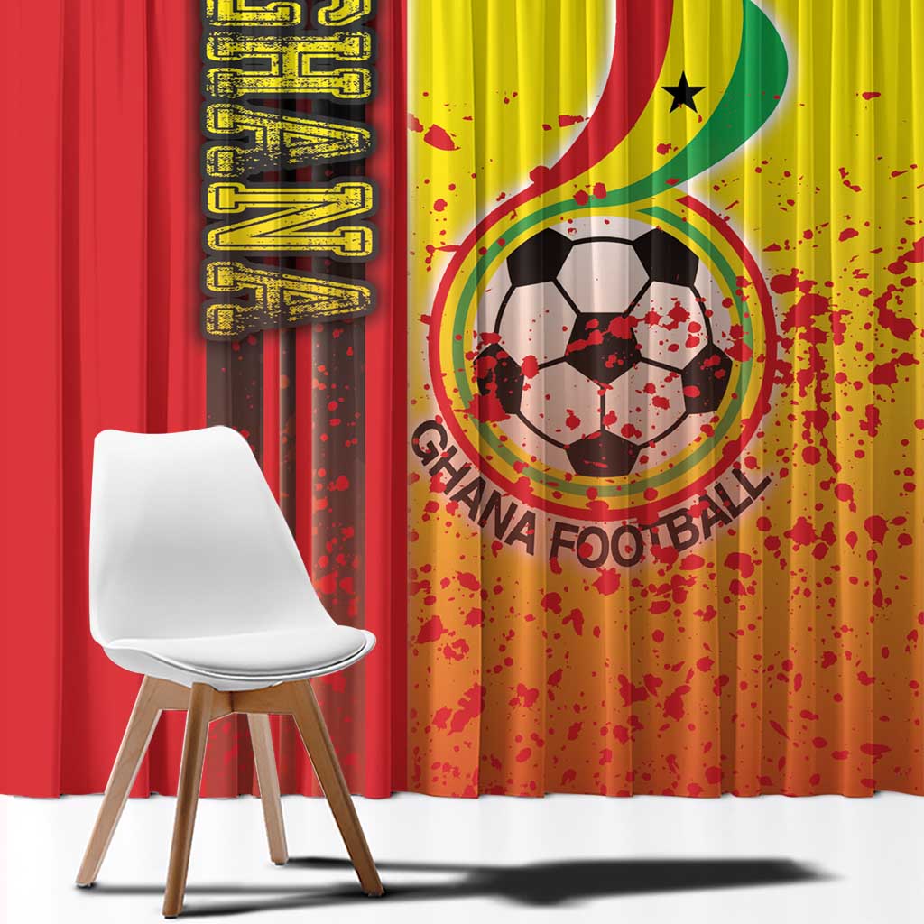 Ghana Football Window Curtain Black Stars Soccer - Road To Champion - Wonder Print Shop