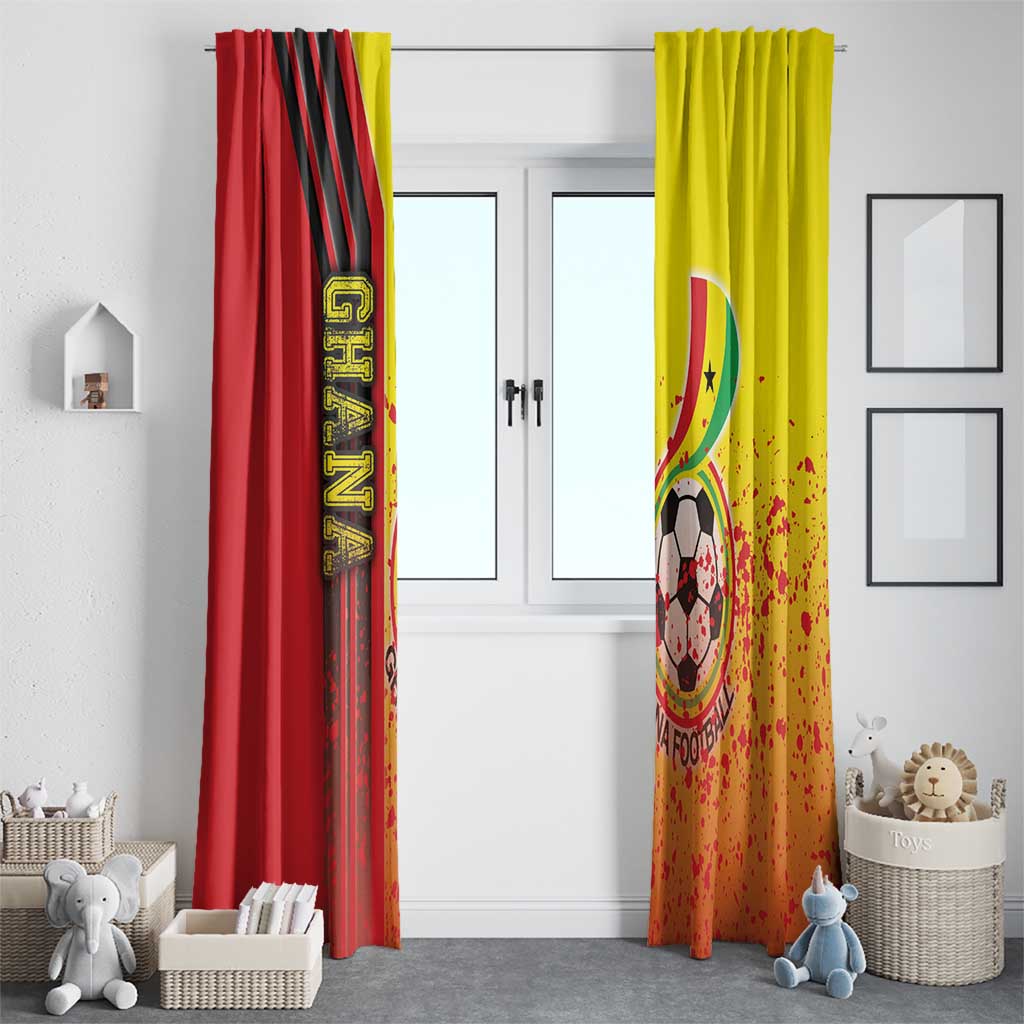 Ghana Football Window Curtain Black Stars Soccer - Road To Champion - Wonder Print Shop