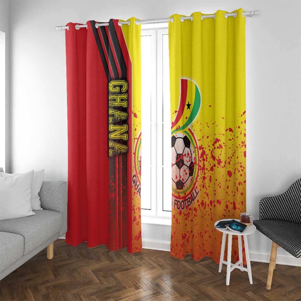 Ghana Football Window Curtain Black Stars Soccer - Road To Champion - Wonder Print Shop