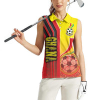 Ghana Football Women Sleeveless Polo Shirt Black Stars Soccer - Road To Champion - Wonder Print Shop