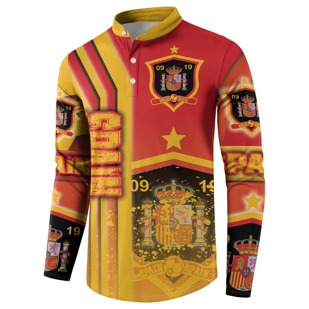 Spain Football Button Sweatshirt La Roja Soccer - Road To Champion - Wonder Print Shop