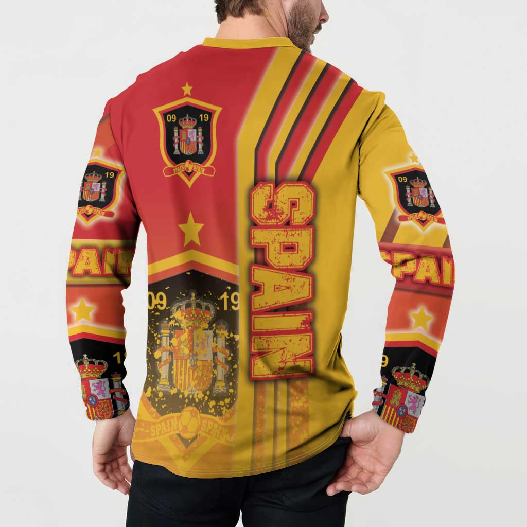 Spain Football Button Sweatshirt La Roja Soccer - Road To Champion - Wonder Print Shop