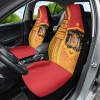 Spain Football Car Seat Cover La Roja Soccer - Road To Champion - Wonder Print Shop