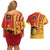 Spain Football Couples Matching Off Shoulder Short Dress and Hawaiian Shirt La Roja Soccer - Road To Champion