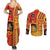 Spain Football Couples Matching Summer Maxi Dress and Long Sleeve Button Shirt La Roja Soccer - Road To Champion