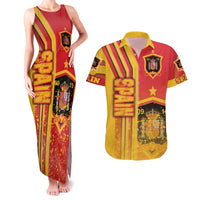 Spain Football Couples Matching Tank Maxi Dress and Hawaiian Shirt La Roja Soccer - Road To Champion