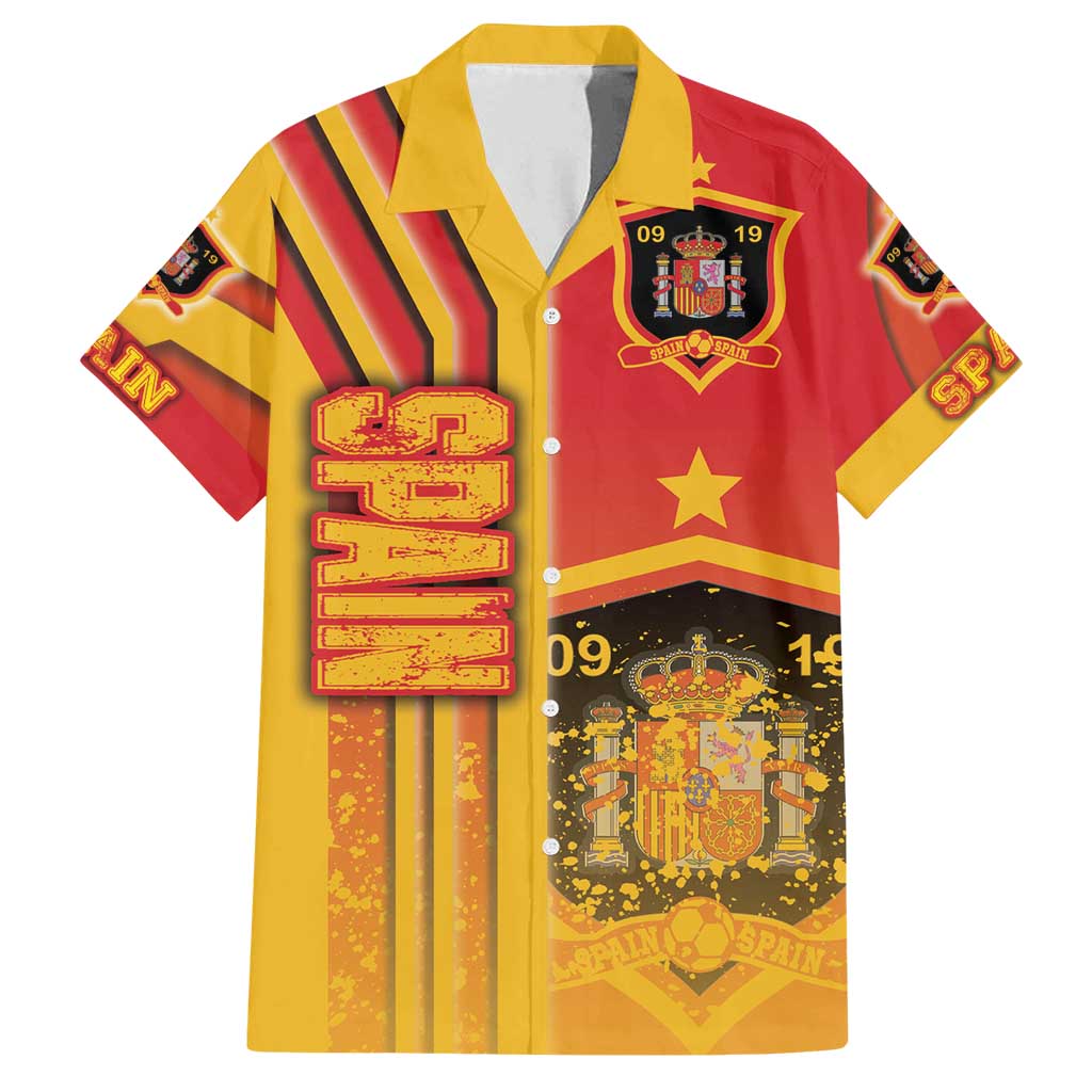 Spain Football Family Matching Off Shoulder Short Dress and Hawaiian Shirt La Roja Soccer - Road To Champion - Wonder Print Shop