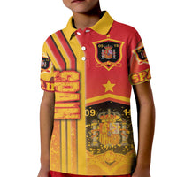 Spain Football Kid Polo Shirt La Roja Soccer - Road To Champion - Wonder Print Shop