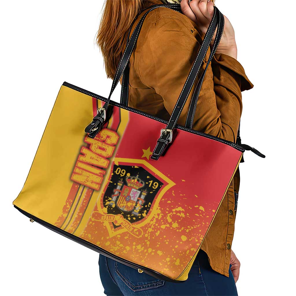 Spain Football Leather Tote Bag La Roja Soccer - Road To Champion