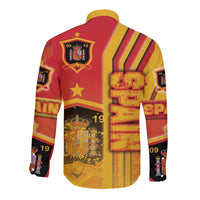 Spain Football Long Sleeve Button Shirt La Roja Soccer - Road To Champion
