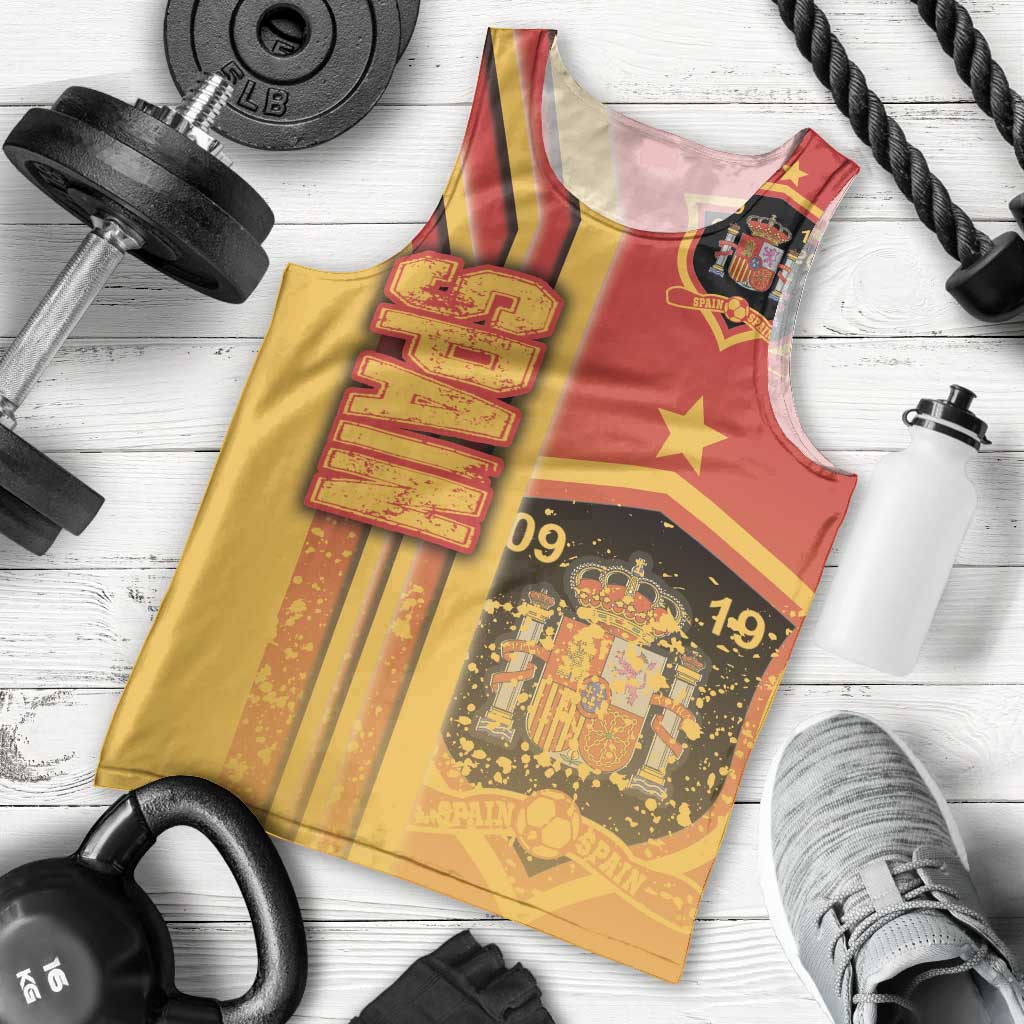 Spain Football Men Tank Top La Roja Soccer - Road To Champion - Wonder Print Shop