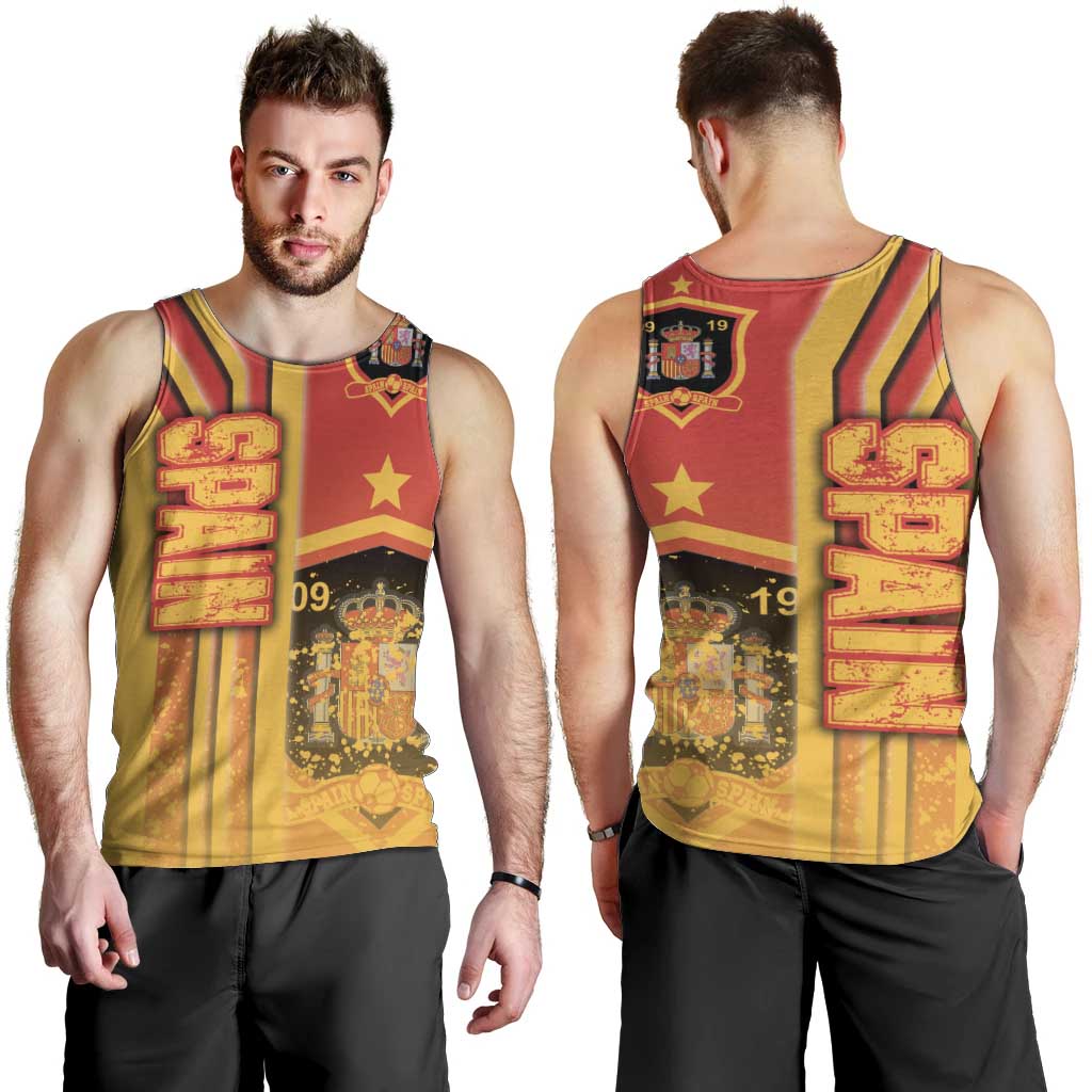 Spain Football Men Tank Top La Roja Soccer - Road To Champion - Wonder Print Shop