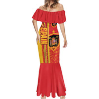 Spain Football Mermaid Dress La Roja Soccer - Road To Champion - Wonder Print Shop