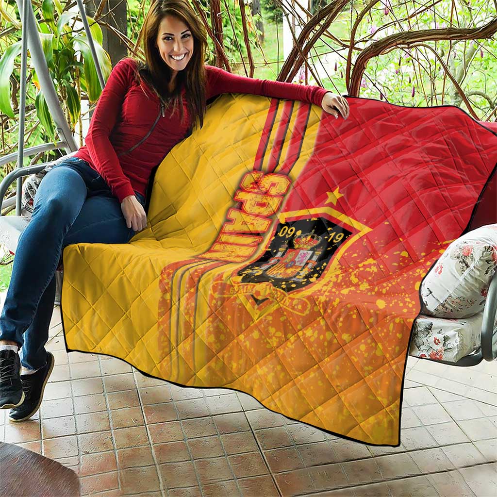 Spain Football Quilt La Roja Soccer - Road To Champion - Wonder Print Shop
