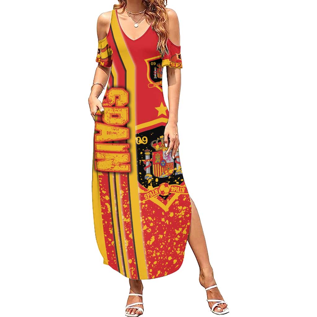 Spain Football Summer Maxi Dress La Roja Soccer - Road To Champion - Wonder Print Shop