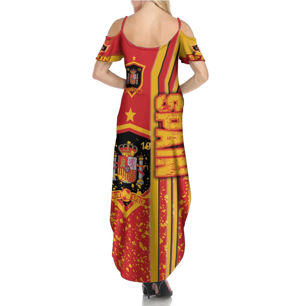Spain Football Summer Maxi Dress La Roja Soccer - Road To Champion - Wonder Print Shop