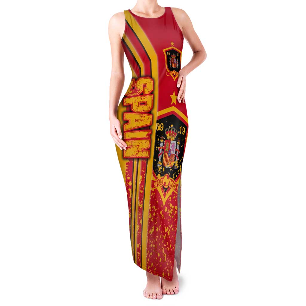 Spain Football Tank Maxi Dress La Roja Soccer - Road To Champion - Wonder Print Shop