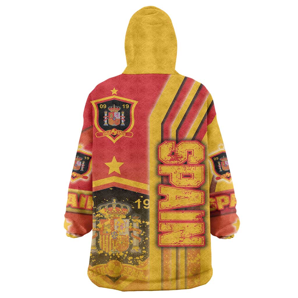 Spain Football Wearable Blanket Hoodie La Roja Soccer - Road To Champion - Wonder Print Shop