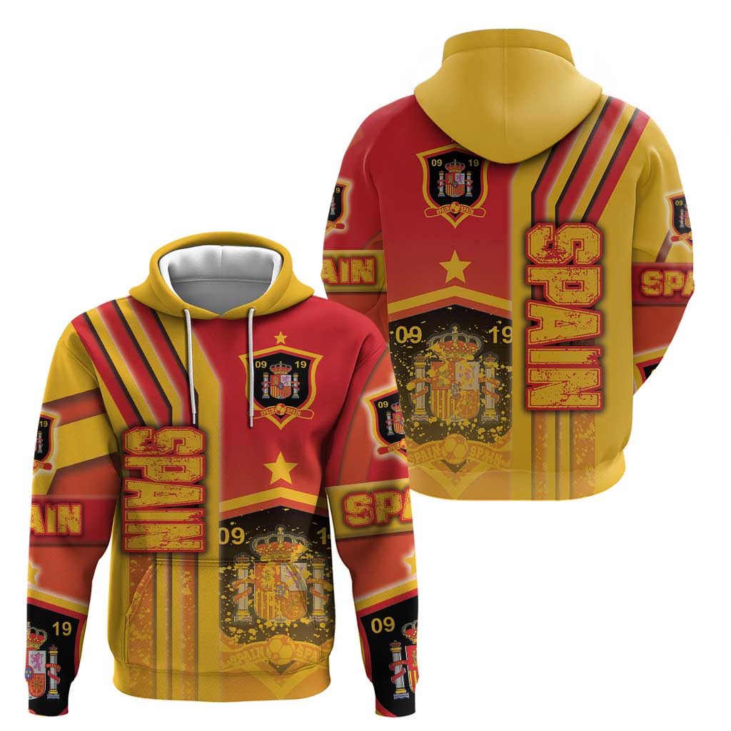 Spain Football Zip Hoodie La Roja Soccer - Road To Champion - Wonder Print Shop