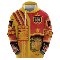 Spain Football Zip Hoodie La Roja Soccer - Road To Champion - Wonder Print Shop