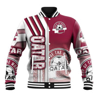 Qatar Football Baseball Jacket The Maroons Soccer - Road To Champion - Wonder Print Shop