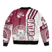 Qatar Football Bomber Jacket The Maroons Soccer - Road To Champion - Wonder Print Shop