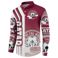 Qatar Football Button Sweatshirt The Maroons Soccer - Road To Champion - Wonder Print Shop