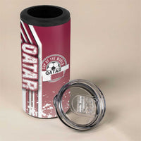 Qatar Football 4 in 1 Can Cooler Tumbler The Maroons Soccer - Road To Champion