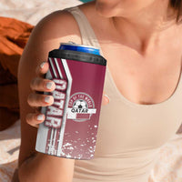 Qatar Football 4 in 1 Can Cooler Tumbler The Maroons Soccer - Road To Champion