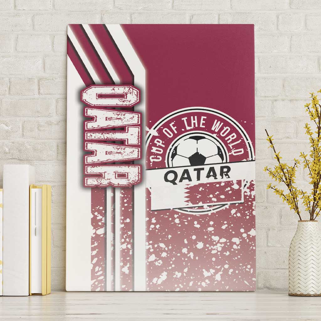Qatar Football Canvas Wall Art The Maroons Soccer - Road To Champion - Wonder Print Shop
