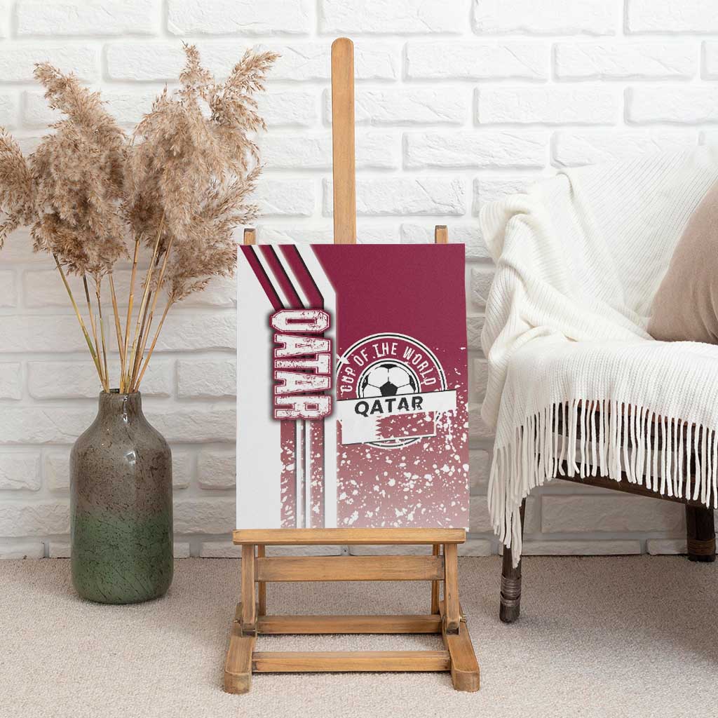 Qatar Football Canvas Wall Art The Maroons Soccer - Road To Champion - Wonder Print Shop