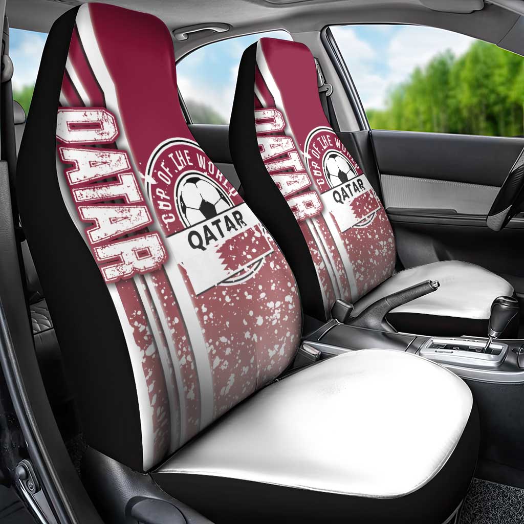 Qatar Football Car Seat Cover The Maroons Soccer - Road To Champion - Wonder Print Shop