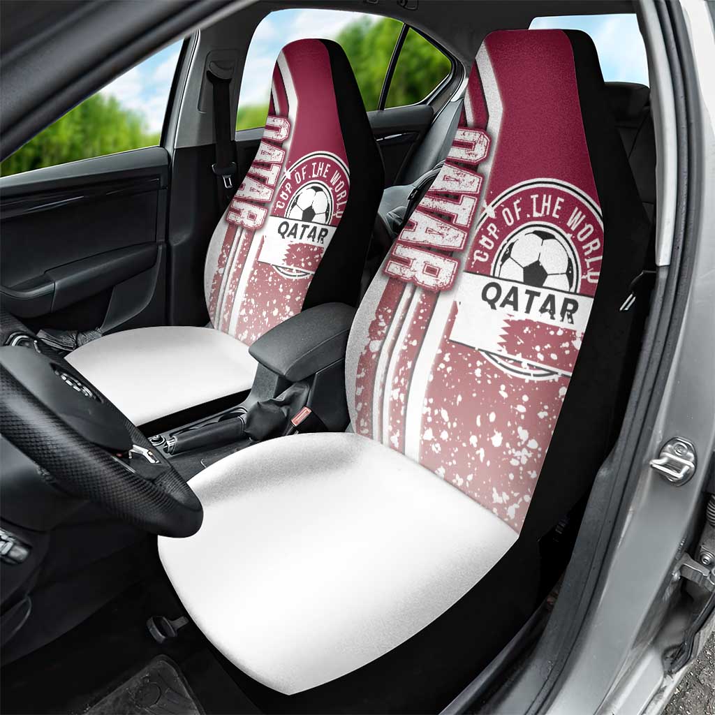 Qatar Football Car Seat Cover The Maroons Soccer - Road To Champion - Wonder Print Shop