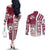 Qatar Football Couples Matching Off The Shoulder Long Sleeve Dress and Long Sleeve Button Shirt The Maroons Soccer - Road To Champion