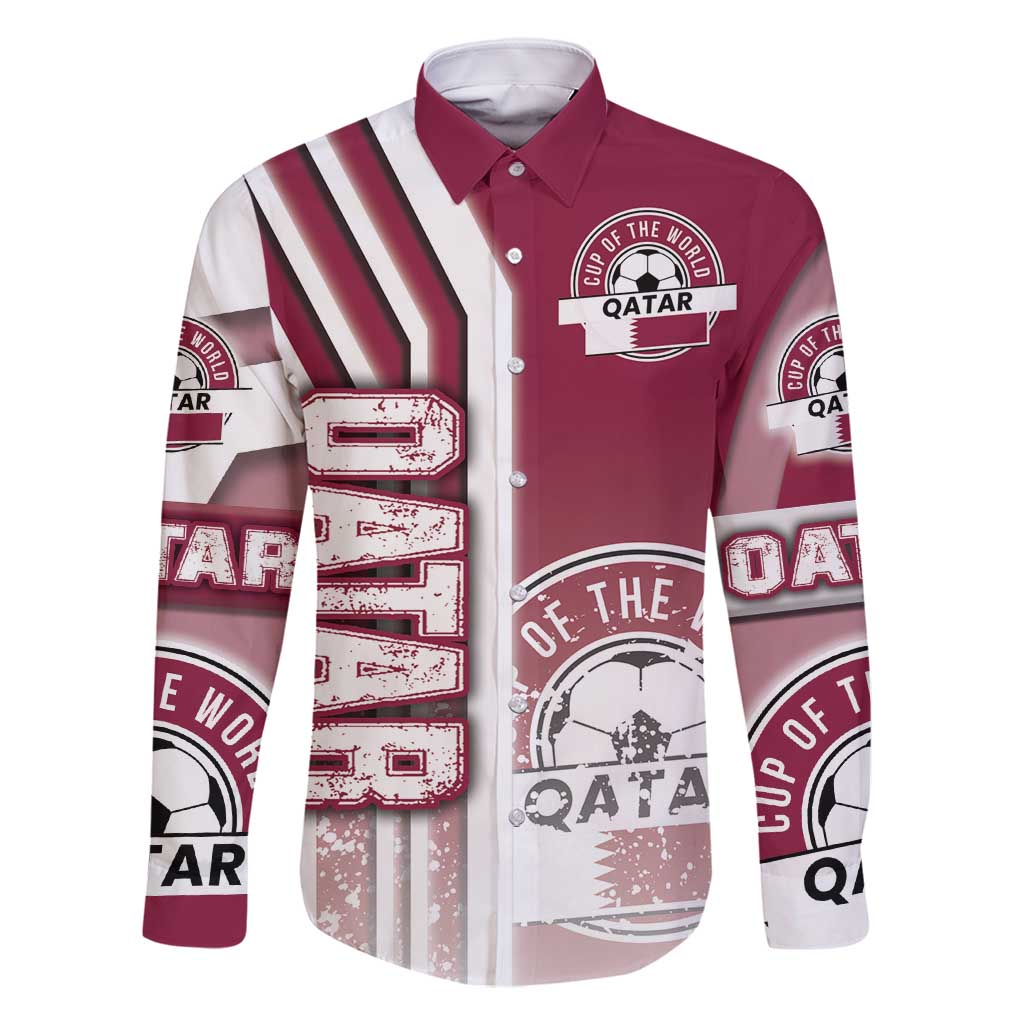 Qatar Football Family Matching Long Sleeve Bodycon Dress and Hawaiian Shirt The Maroons Soccer - Road To Champion - Wonder Print Shop