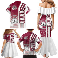 Qatar Football Family Matching Mermaid Dress and Hawaiian Shirt The Maroons Soccer - Road To Champion - Wonder Print Shop