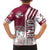 Qatar Football Family Matching Off The Shoulder Long Sleeve Dress and Hawaiian Shirt The Maroons Soccer - Road To Champion