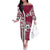 Qatar Football Family Matching Off The Shoulder Long Sleeve Dress and Hawaiian Shirt The Maroons Soccer - Road To Champion