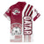 Qatar Football Family Matching Off Shoulder Maxi Dress and Hawaiian Shirt The Maroons Soccer - Road To Champion - Wonder Print Shop