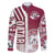 Qatar Football Family Matching Off Shoulder Maxi Dress and Hawaiian Shirt The Maroons Soccer - Road To Champion - Wonder Print Shop