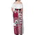 Qatar Football Family Matching Off Shoulder Maxi Dress and Hawaiian Shirt The Maroons Soccer - Road To Champion - Wonder Print Shop