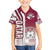 Qatar Football Family Matching Off Shoulder Maxi Dress and Hawaiian Shirt The Maroons Soccer - Road To Champion - Wonder Print Shop