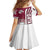 Qatar Football Family Matching Off Shoulder Short Dress and Hawaiian Shirt The Maroons Soccer - Road To Champion - Wonder Print Shop