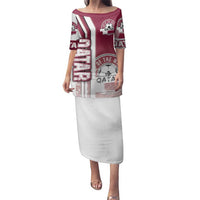 Qatar Football Family Matching Puletasi and Hawaiian Shirt The Maroons Soccer - Road To Champion