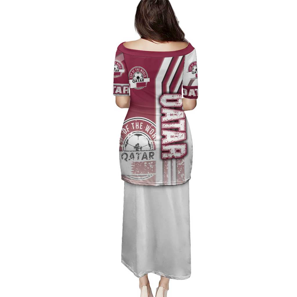 Qatar Football Family Matching Puletasi and Hawaiian Shirt The Maroons Soccer - Road To Champion