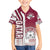 Qatar Football Family Matching Short Sleeve Bodycon Dress and Hawaiian Shirt The Maroons Soccer - Road To Champion - Wonder Print Shop