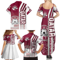 Qatar Football Family Matching Summer Maxi Dress and Hawaiian Shirt The Maroons Soccer - Road To Champion - Wonder Print Shop